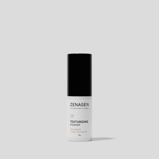 Zenagen Texturizing Powder lightweight styling powder designed to add texture, lift, and volume at the roots.