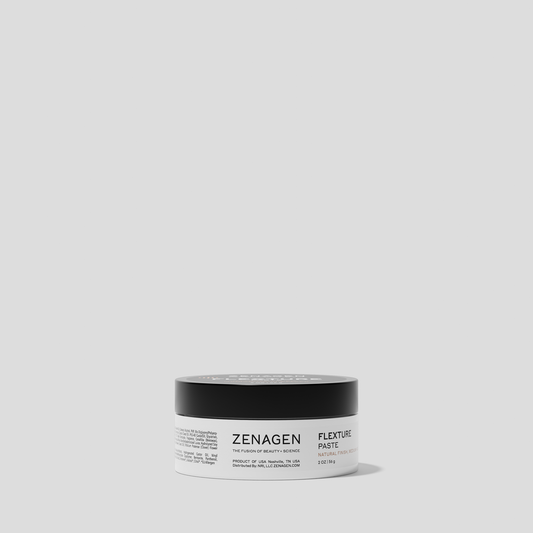 Zenagen Flexture Paste hair styling paste with flexible hold and natural finish, designed to add texture, definition, and workable control without stiffness.