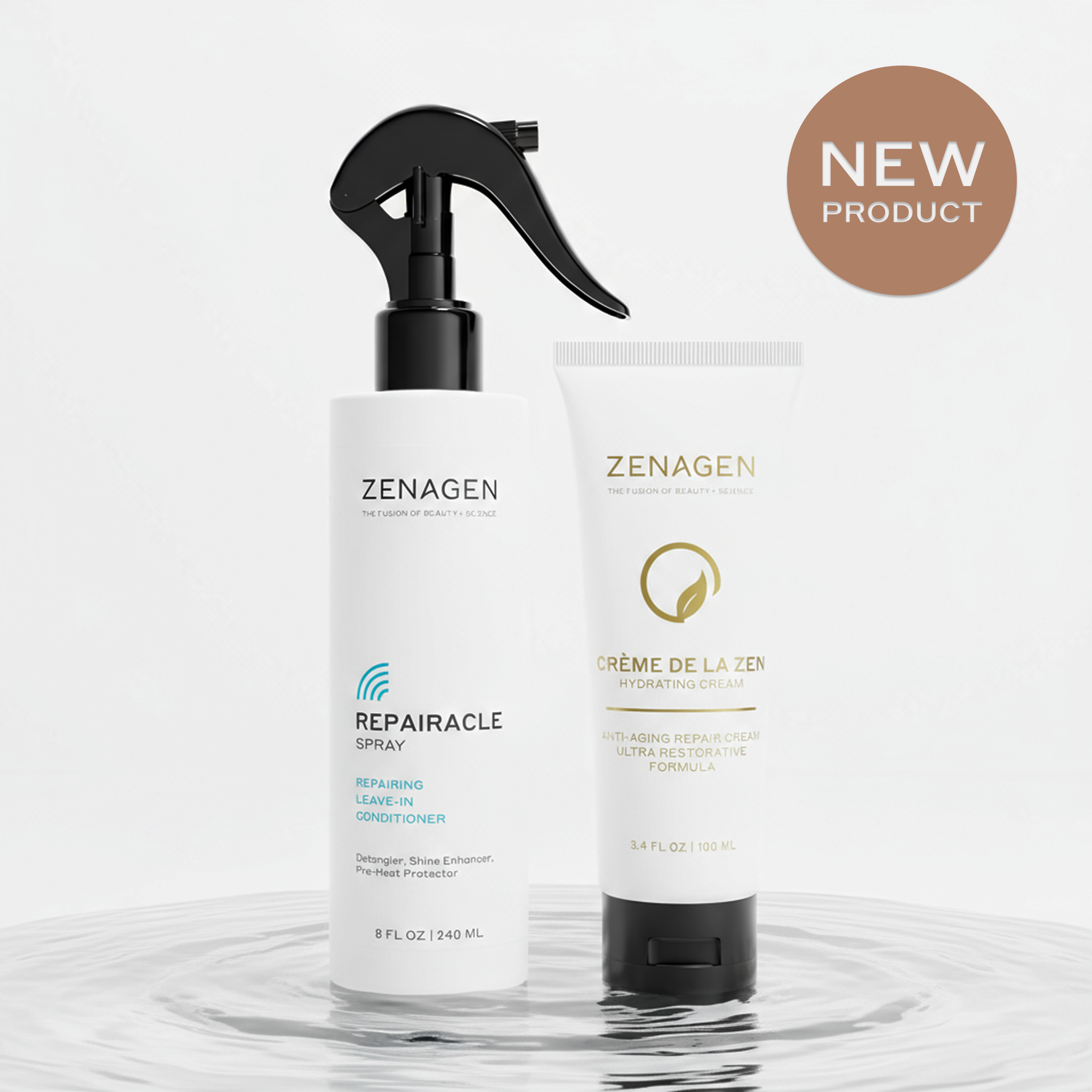 Zenagen Ultimate Hydration Duo Set featuring Zenagen Eclipse Shampoo and Conditioner.